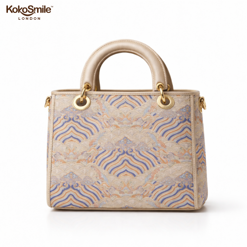 Luxe Hangzhou Silk Leather Tote Handbag for Women