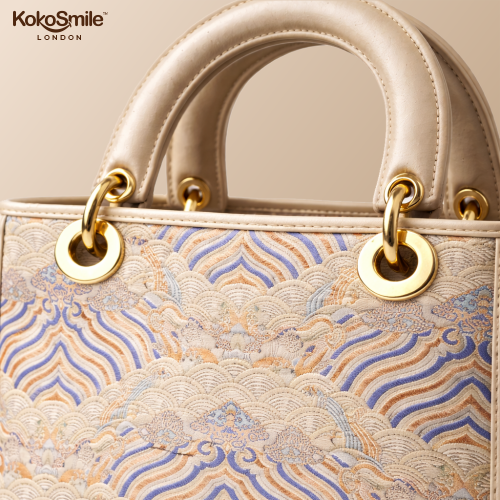 Luxe Hangzhou Silk Leather Tote Handbag for Women