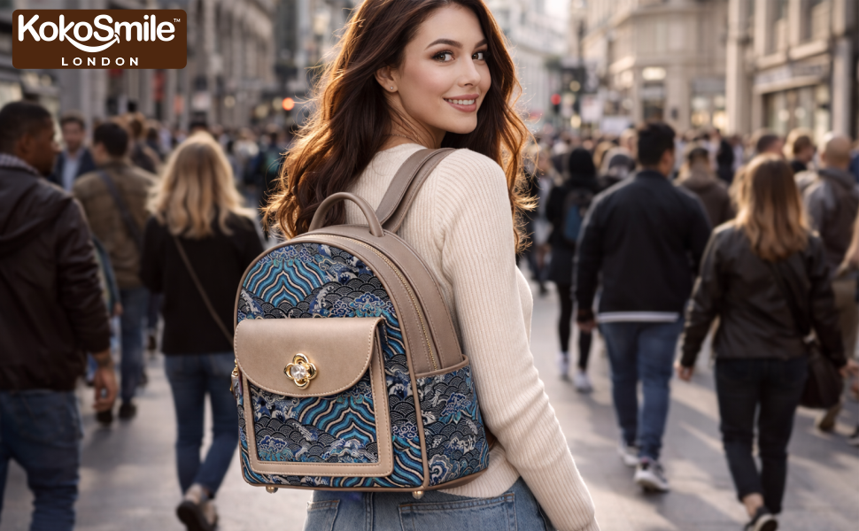 Premium Hangzhou Silk Leather Mini Backpack Banner 3