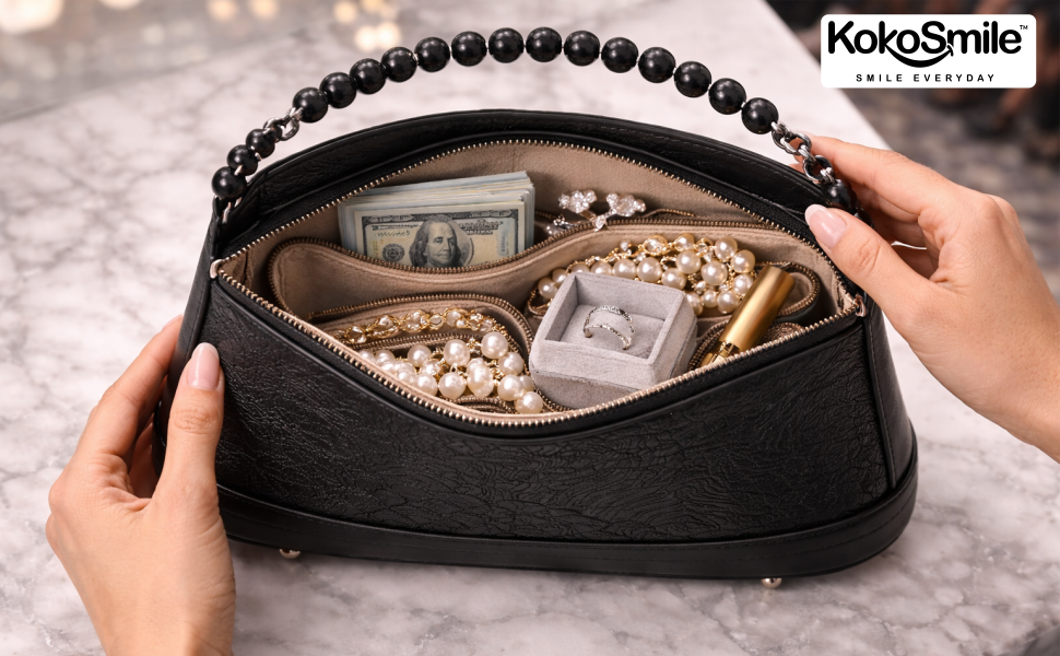 Classy Hangzhou Silk Leather Pearl Handle Handbag for Women Banner 2
