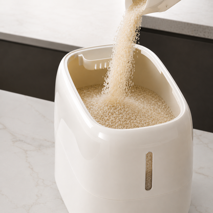 Rice Storage Container Cum Dispenser Tray | 5kg/10kg | BPA-Free & Odorless