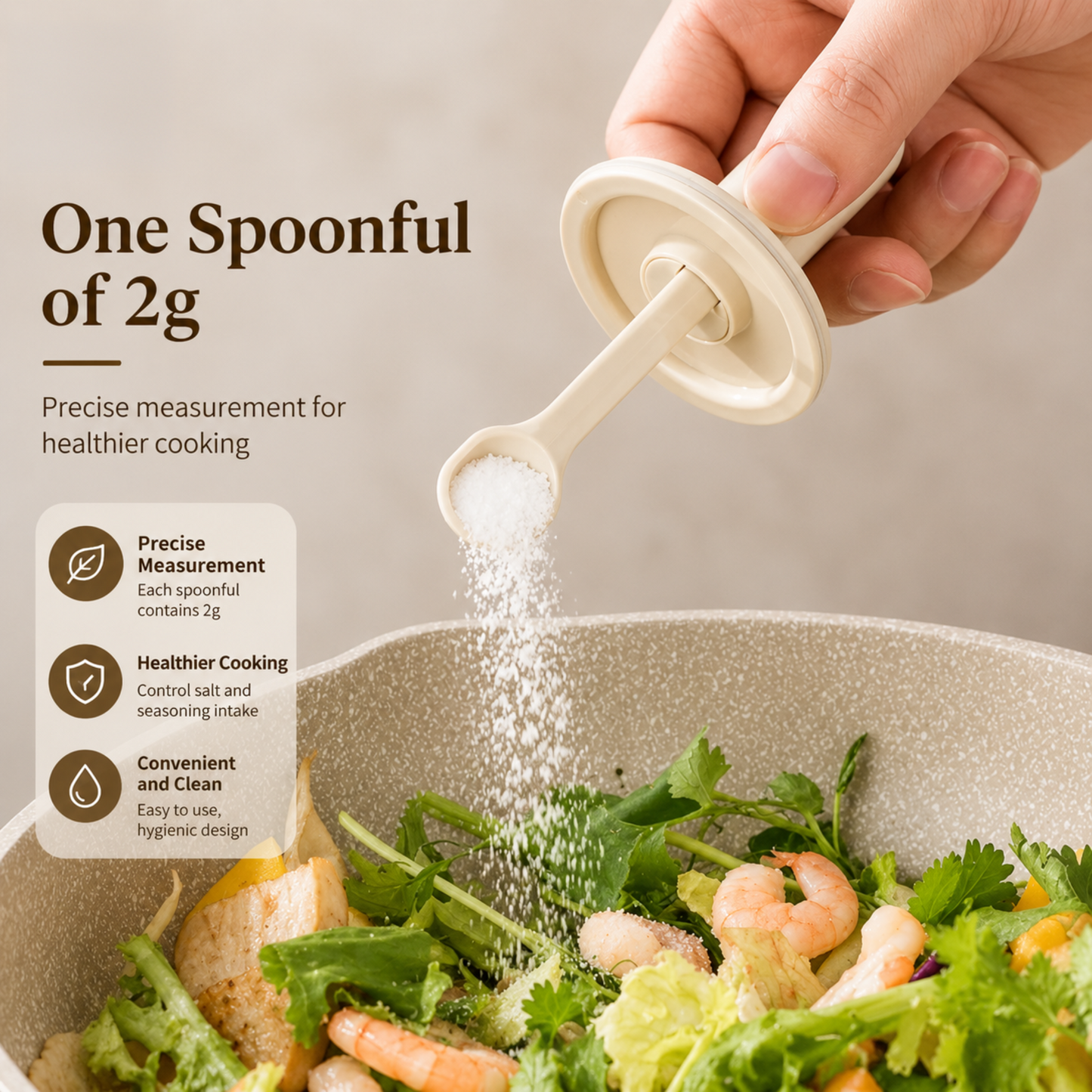 Premium Spice Jar with Integrated Spoon