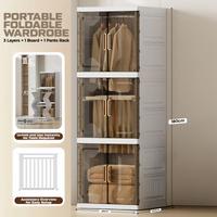 HOMX Portable Foldable Wardrobe – Instant Setup Magnetic Closet